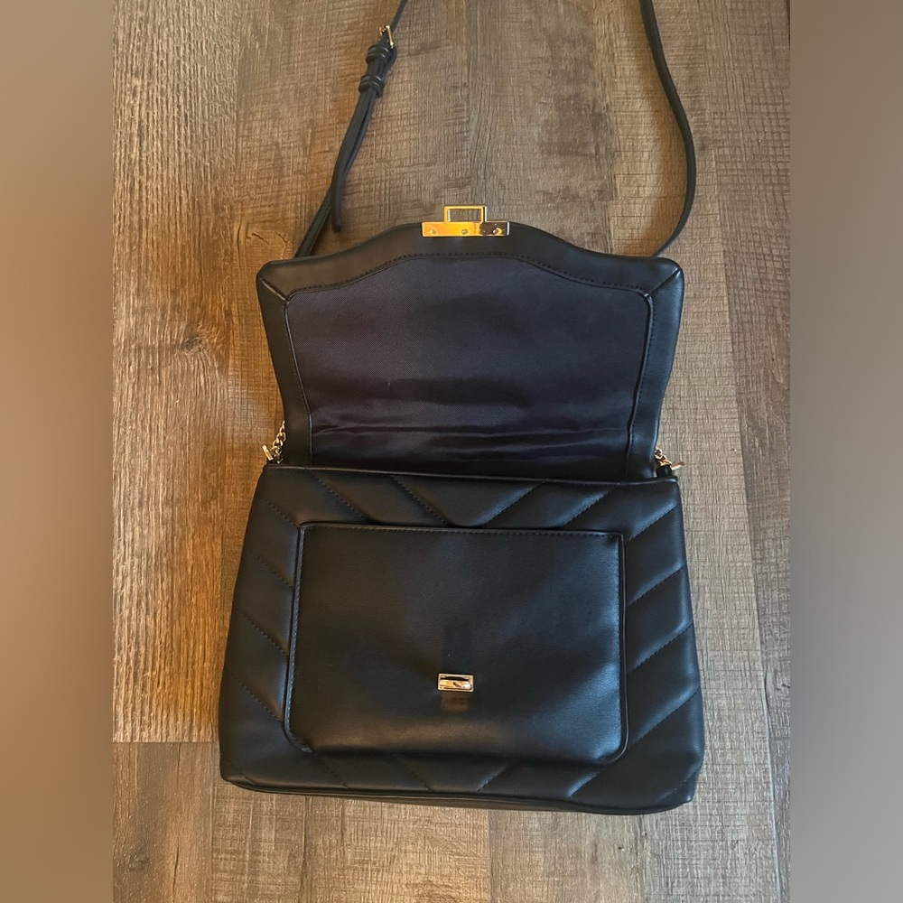 A New Day Black Quilted Shoulder Bag with zipper closure. New without tags. - Picture 2 of 11